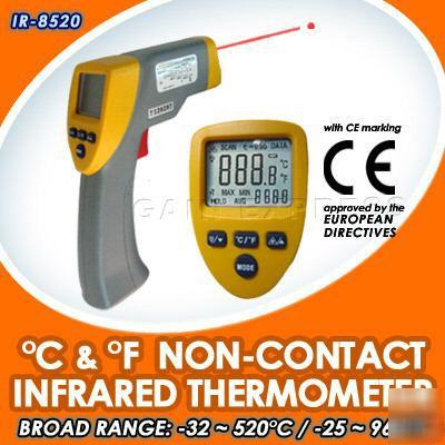 Non-contact infrared thermometer laser + bag Â°c / Â°f