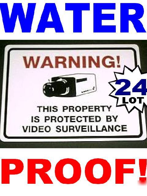 Security alarm camera system warning stickers sign lot