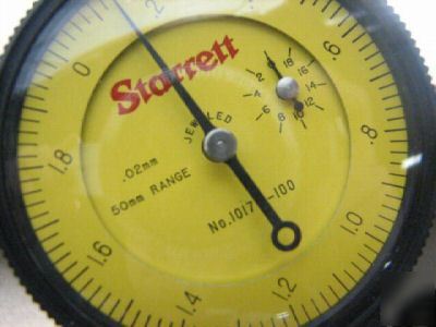 Starrett outside dial indicator gage 25MM range 1017M-1