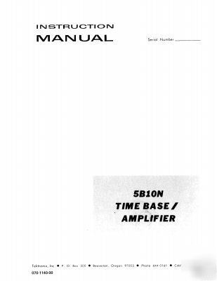 Tek tektronix 5B10N operation & service manual