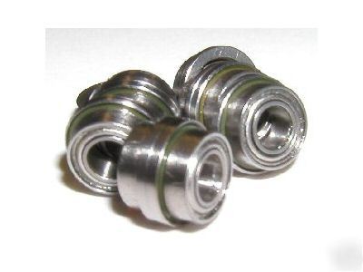 10 slotcar 2X5 flanged axle & motor slot car bearings 