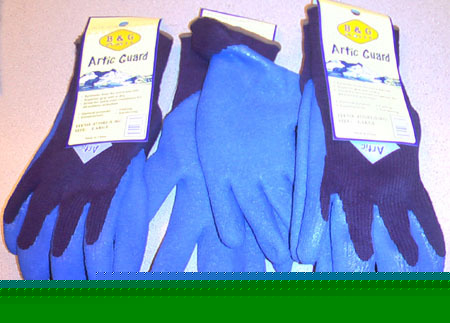 3 pr premium lined latex coated knit glove ice fishing