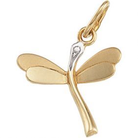 63952C: 14K gold pendant dragonfly