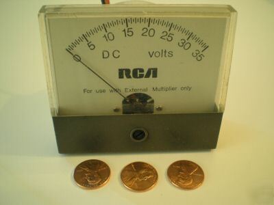 35V 35VDC 35 volt dc voltmeter volt meter analog rca