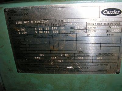 Carrier chiller whole or parts running 30HS070 06EX cmp