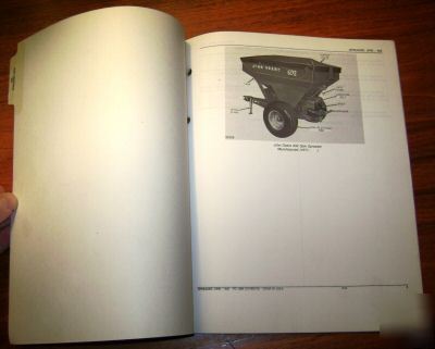 John deere 602 spin spreader parts catalog book jd