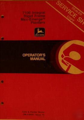 John deere 7100 maxemerge rigid frame operator's manual