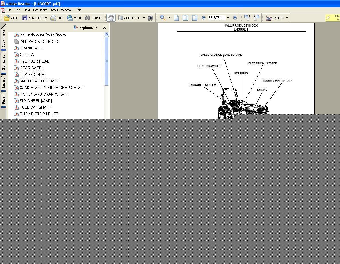 Kubota L4300 parts manual - we have other manuals