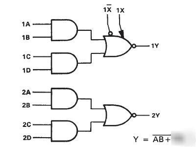 MH7450 tesla and-or-invert gate SN7450 DM7450 7450 ic