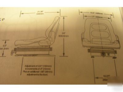 New S192 forklift seat heavy duty vinyl top quality