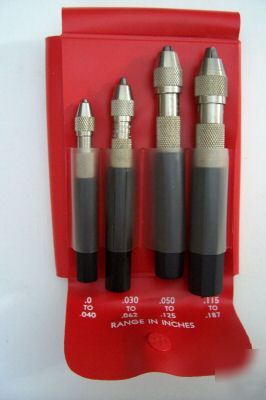 New pin vises set 4 starrett S166 jeweler watchemaker