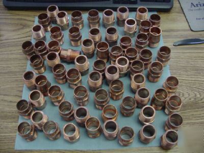 Nib lot of epc or co copper male adapters, 70 pieces<