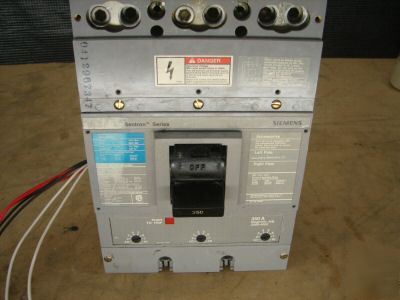 Siemens 350A sentron breaker JXD63B350 JXD6-a 600V