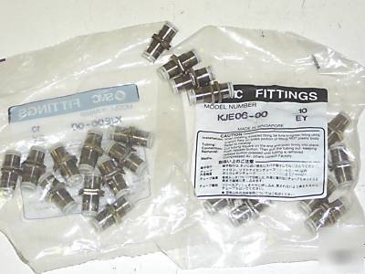 Smc fittings connectors KJE06-00 lot of 24 .