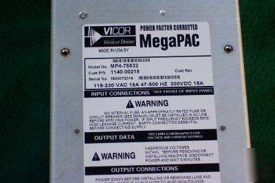 Vicor pfc megapac dc power supply, MP4-75532