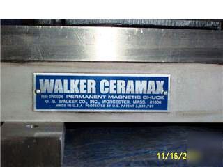 Walker ceramix magnetic chuck surface grinder edm 8X18 