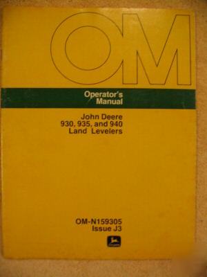 John deere 930 935 940 land leveler operator manual