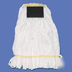 Anti-skid floor looped mop head with scrub pad-uns 7003