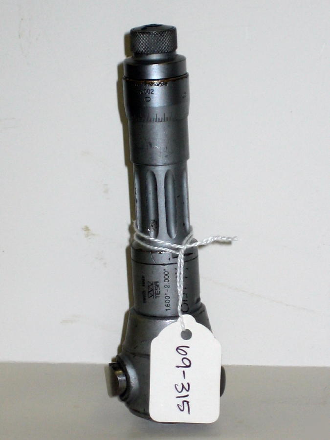 Brown & sharpe 3-point bore gage 281-36 1.600-2.000 in.