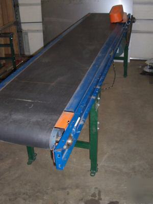 Flat belt conveyor 3 phase, 1/2 horse power motor