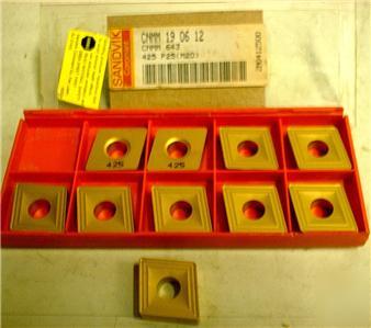 New 10 sandvik cnmm 643 tin coated carbide inserts