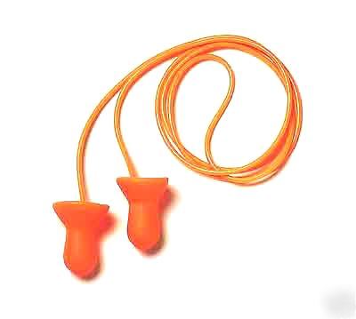 New 100PR quiet reusable corded ear plugs w/ dispenser