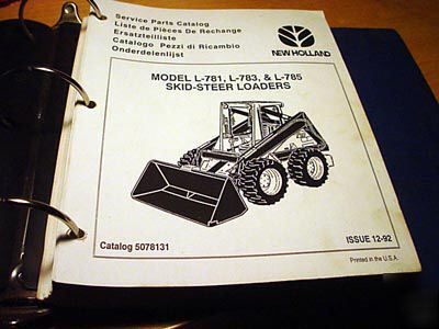 New holland L781 L783 L785 skidsteer parts manual nh