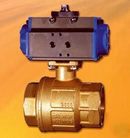 Pneumatic actuated brass 2 way ball valve 2