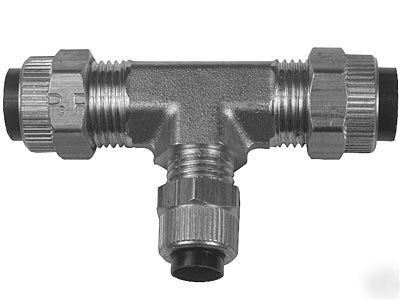 Poly-tite fitting parker 164P-6-4 reducing tee qty 10
