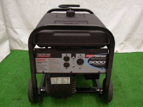 Portable gas 5000 watt coleman powermate generator