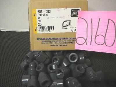 Spears 90 degree elbow fipt schedule 80 fittings 3/8