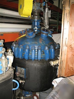Used: pfaudler 50 gallon glass lined reactor, 6115 glas