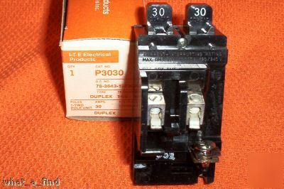 New ite pushmatic 30 amp twin breaker 1 p P3030 hacr