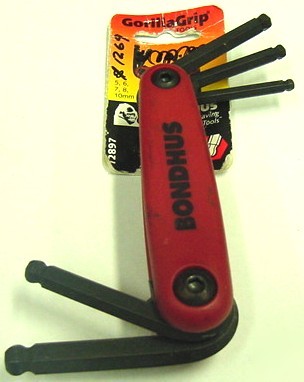 1 bondhus 5 pc 5-10MM fold-up gorilla grip hex set
