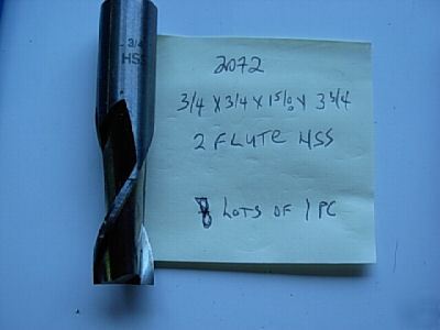 3/4 inch 2 flute end mills lot 2072 8 lots of 1 piece