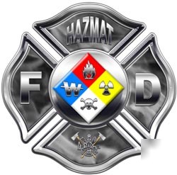Firefighter hazmat decal reflective 2