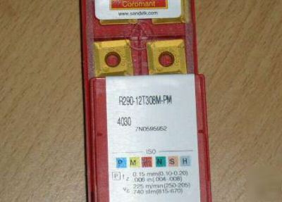 New 10 sandvik inserts R290 12 T3 08M-pm 4030