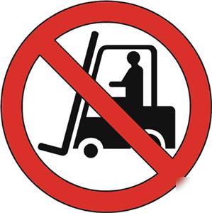 Set of 4 100 x 100 no fork lift logo sign vinyl sticker
