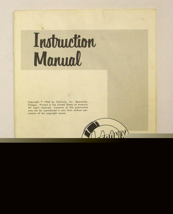Tektronix P6013A probe instruction manual - $5 shipping