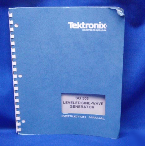 Tektronix sg 503 sine-wave generato manual w/schematics