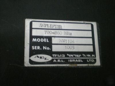 Ael / elisra power amplifier 700-860MHZ mil spec rf
