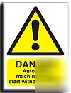 Auto.mach.no warn.sign-a.vinyl-200X250MM(wa-008-ae)