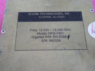 Elcom tech rf frequency synthesizer 12.650-13.350GHZ 