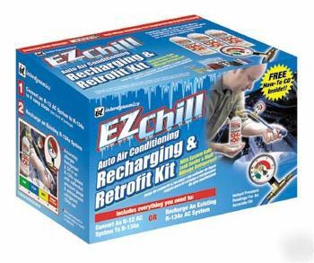 Ez chill R12 R134A combination retrofit & recharge kit