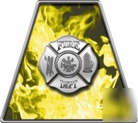 Firefighter helmet reflective tetrahedrons FF63 yellow