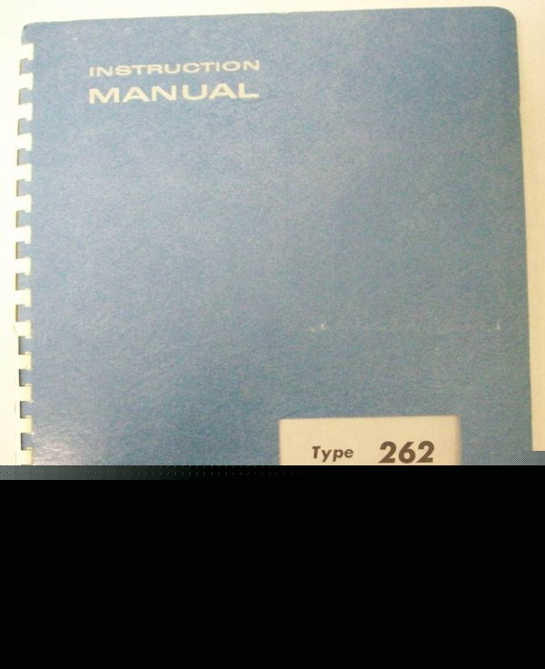 Tektronix type 262 programmer instruction manual