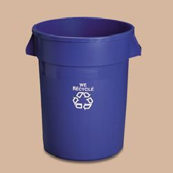 32 gall. brute round recycling contain.-rcp 2632-06 blu