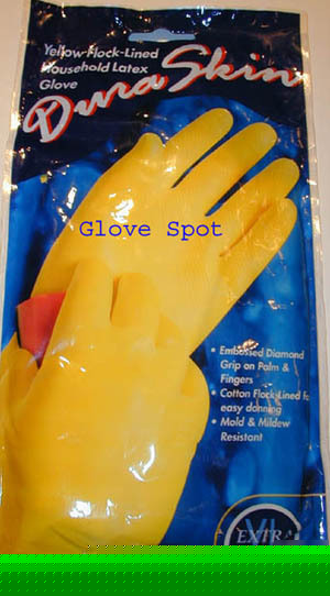 48 pr flock lined household latex glove garden work $95