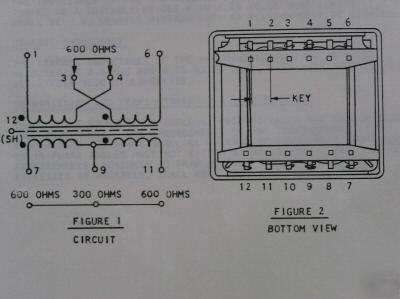 600 ohm hybrid audio transformer balanced telcom 2 wire