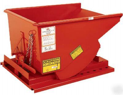 Heavy duty hopper material handling dumping container